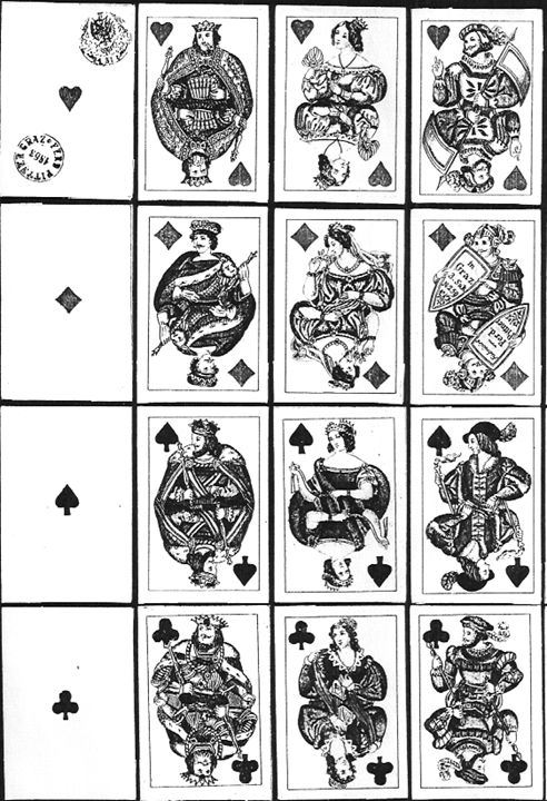 Patience playing cards