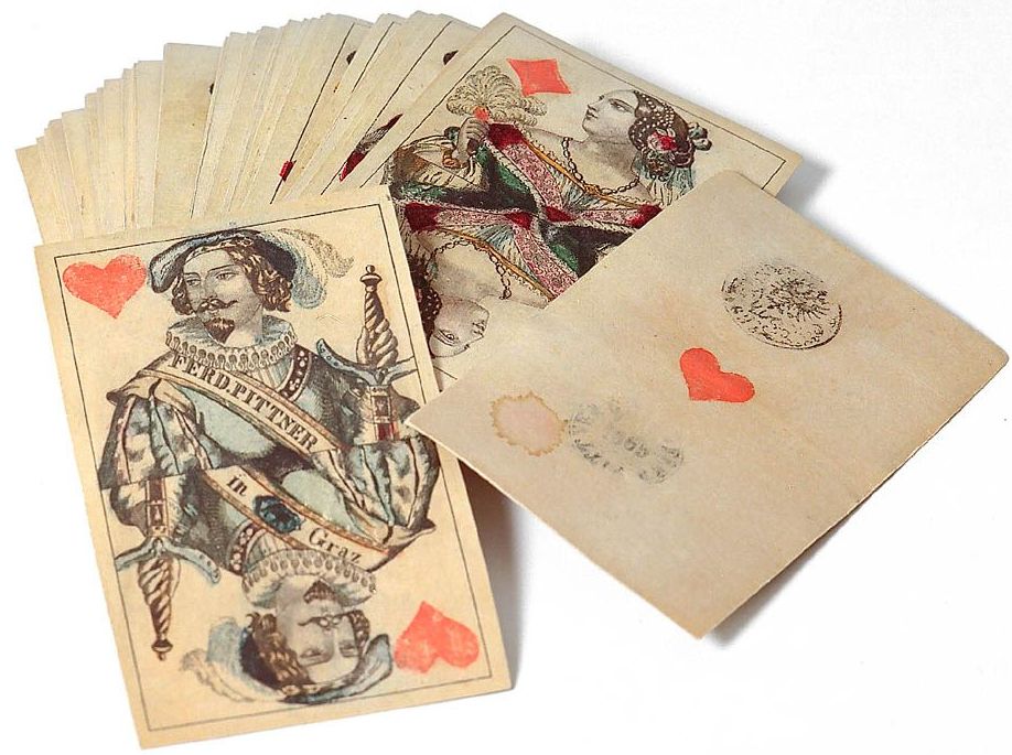 Patience playing cards
