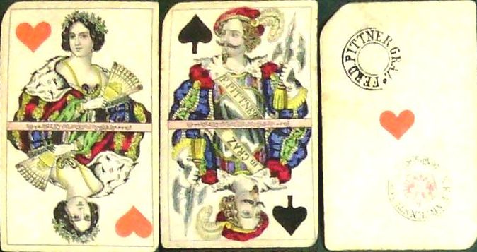 Patience playing cards