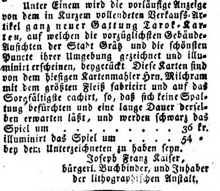 Annonce Grazer Vedutentarock